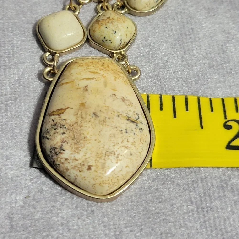 Picture‎ Jasper Earrings and Pendant Necklace